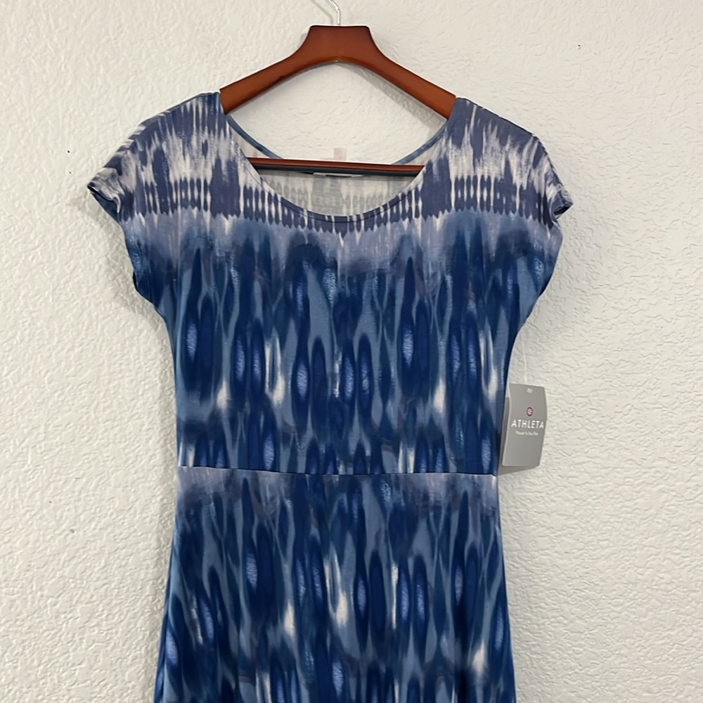 Athleta Bamboo Dolman Blue Dress - Picture 3 of 11